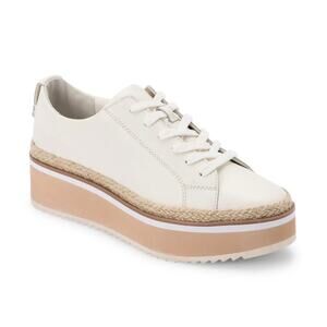Dolce Vita Tinley Platform Sneaker White Leather Size 8.5